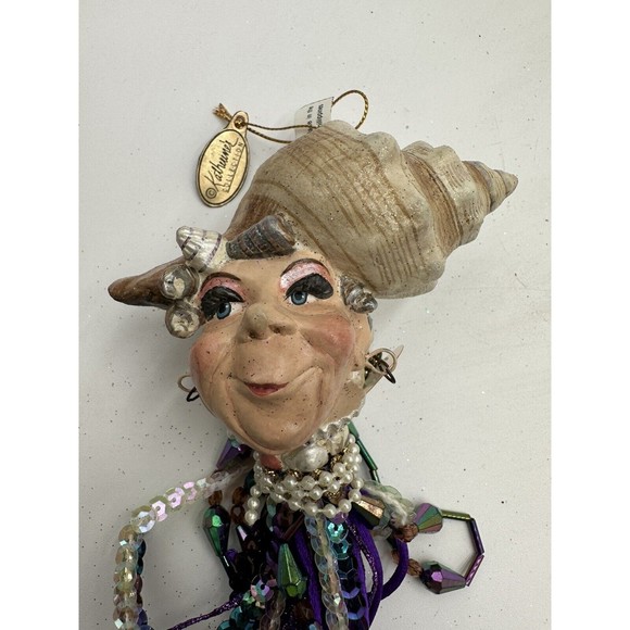 KATHERINE'S COLLECTION ORNAMENT Women With Seashells On The Head Rare HTF - Picture 6 of 8